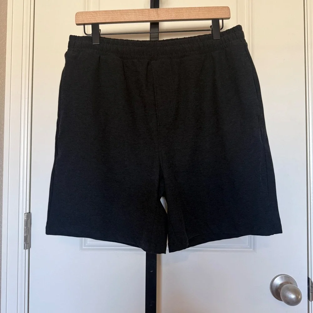Beyond Yoga Take It Easy Sweat Shorts Mens Charcoal Heather Pockets Size‎ M